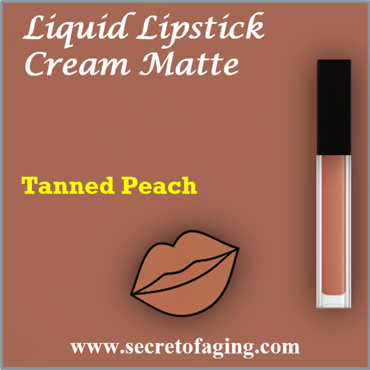 Tanned Peach Liquid Lipstick Cream Matte