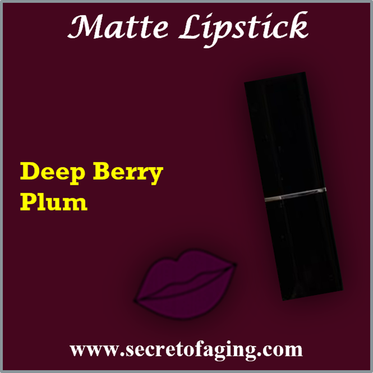 Deep Berry Plum Matte Lipstick