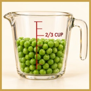 2 3rd measuring cup with peas by Secret of Aging