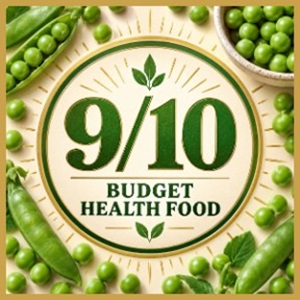 9 out of 10 Peas as Budget Health Food Square by Secret of Aging